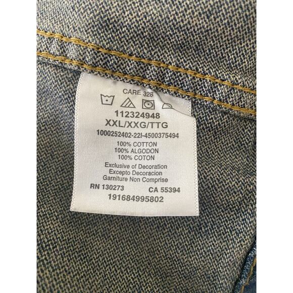 Wrangler Denim Jacket Women’s Size XXL Distressed Cowgirl Cowboy Rodeo Western - Picture 7 of 9